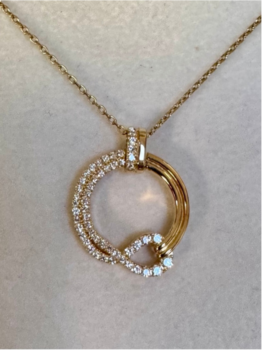 Pandora Infinite Lab-grown Diamond Pavé Circle Pendant Necklace
0.32 ct TW, 14k